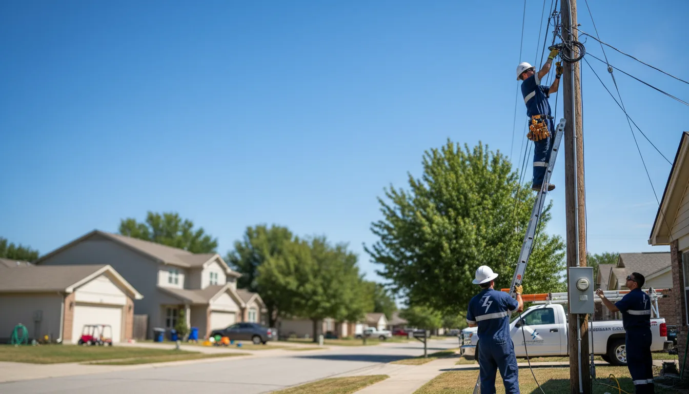 Residential electrician providing installation services in Foss, OK